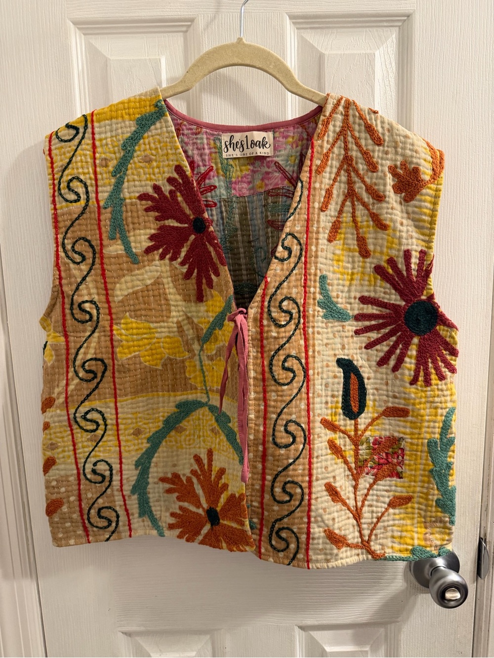 Embroidered Floral Suzani Vest